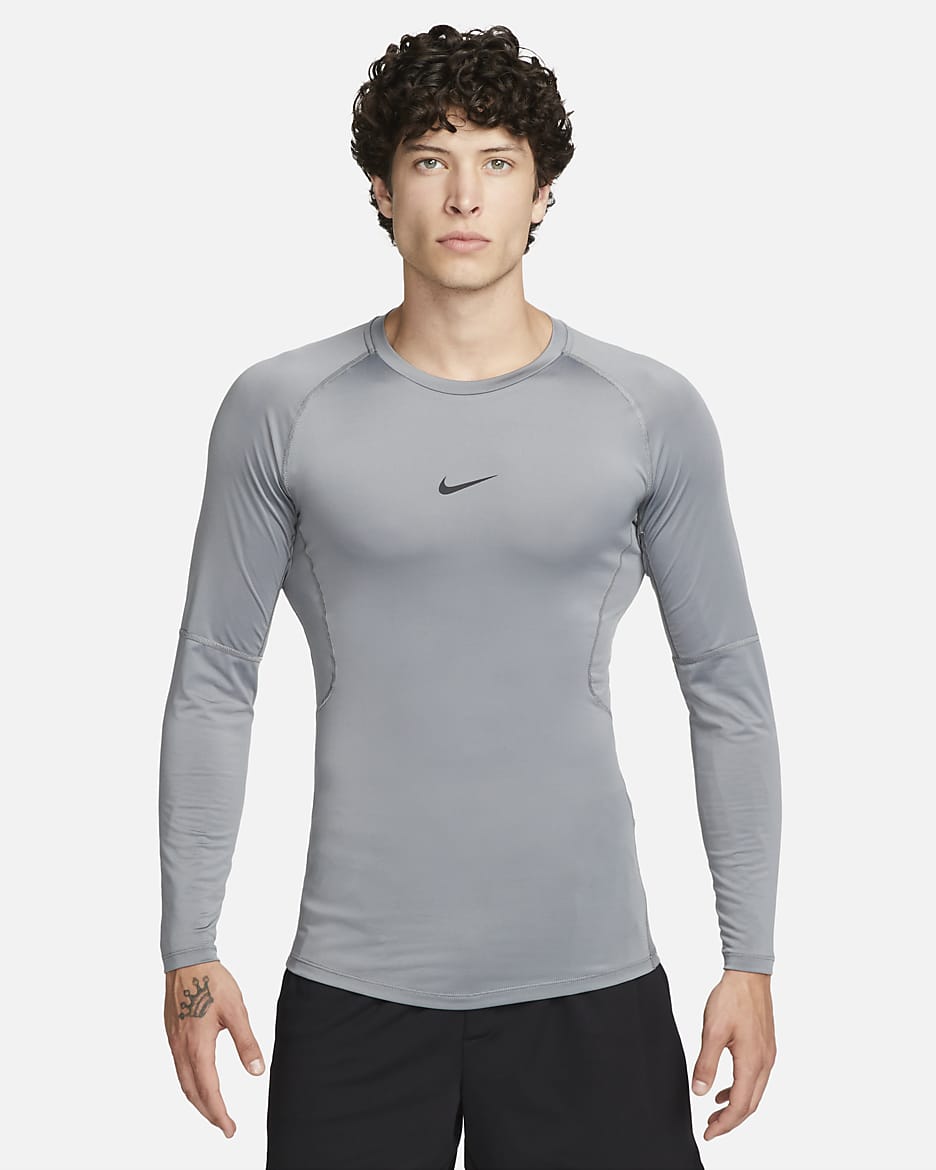 Nike men's pro long sleeve compression top on sale